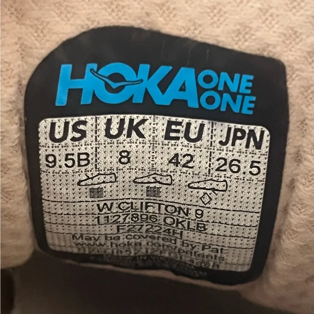 Hoka Clifton 9 Oak Alabaster Athletic Running Shoes Sneakers Women’s Size 9.5 Blue - Image 8