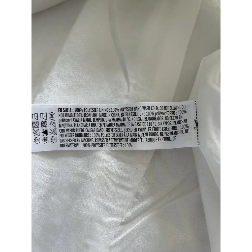 ENDLESS ROSE Womens Tweed Single Breasted Blazer Jacket White Size S - Image 6