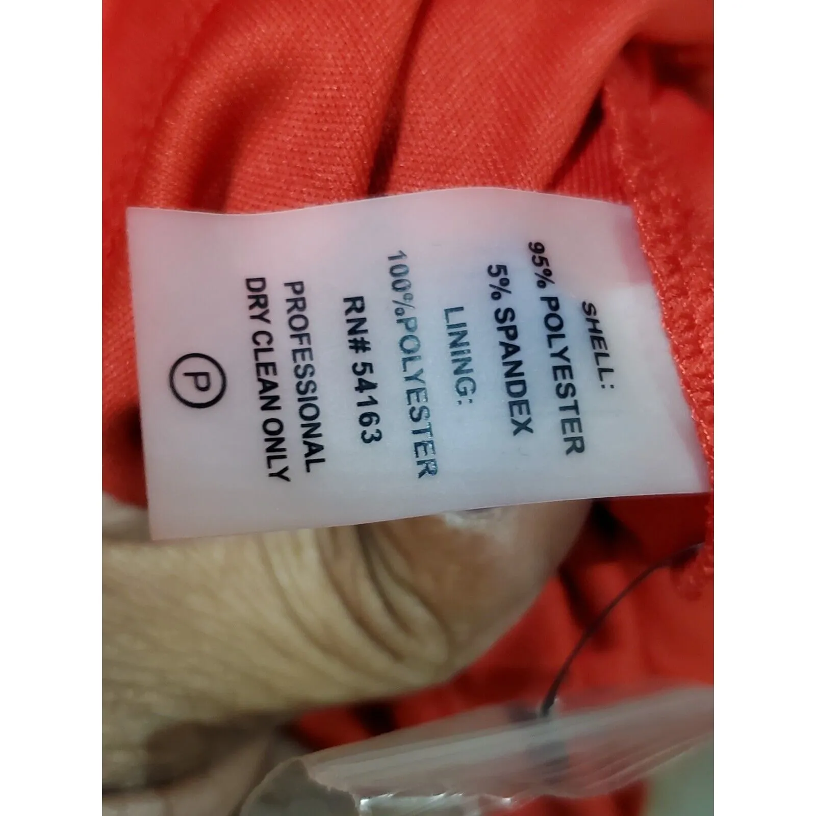 Calvin Klein Women's Red Polyester Round Neck Long Sleeve Knee Length Dress 20W - Image 11