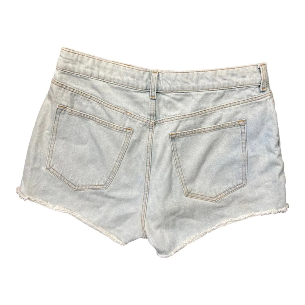 H&M Women’s Light Wash High Waisted Denim Jeans Shorts Size 14 - Image 3