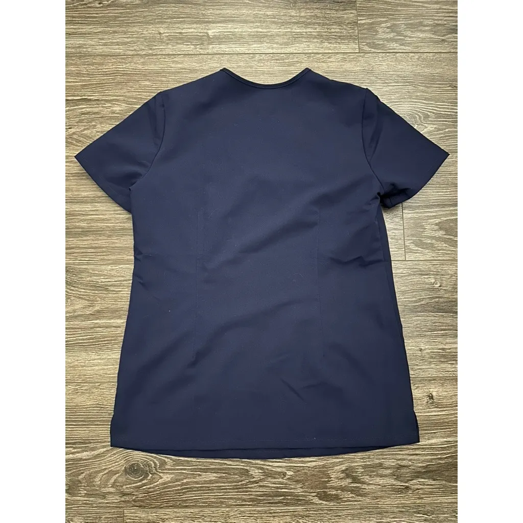 FIGS Navy Blue Vneck 2pocket Scrub Top Shirt Womens XS - Image 7