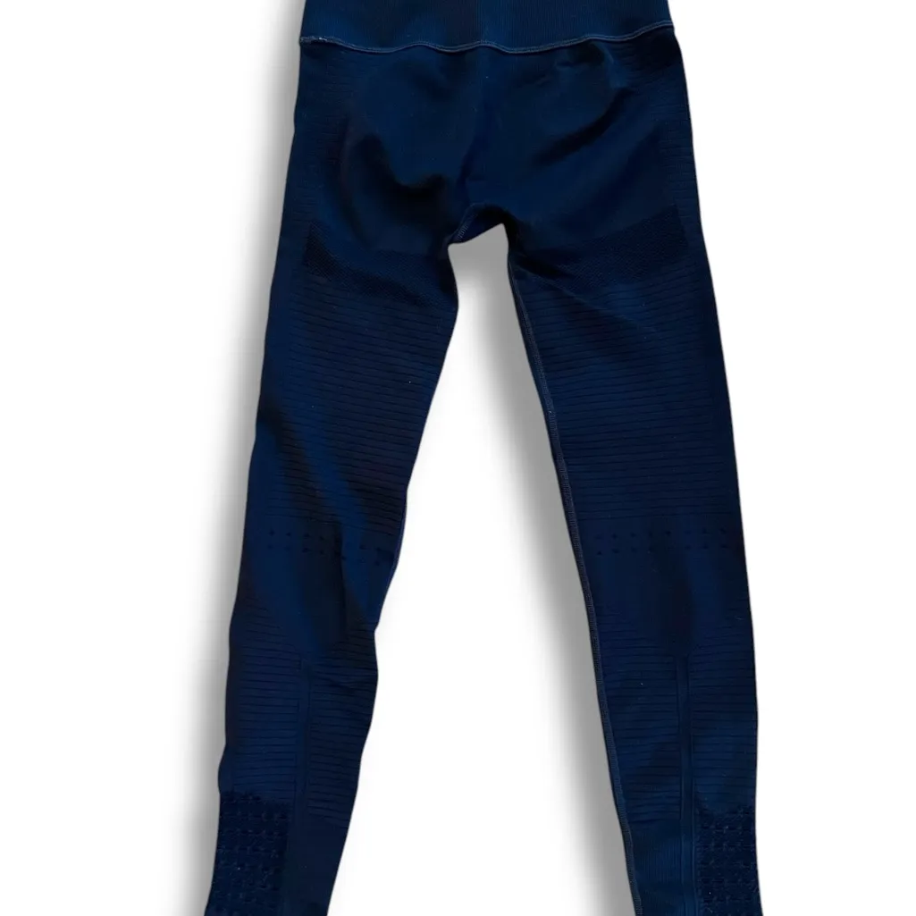 Gymshark Energy Seamless Leggings Small? Black High Rise Laser Cut Gym Yoga - Image 2