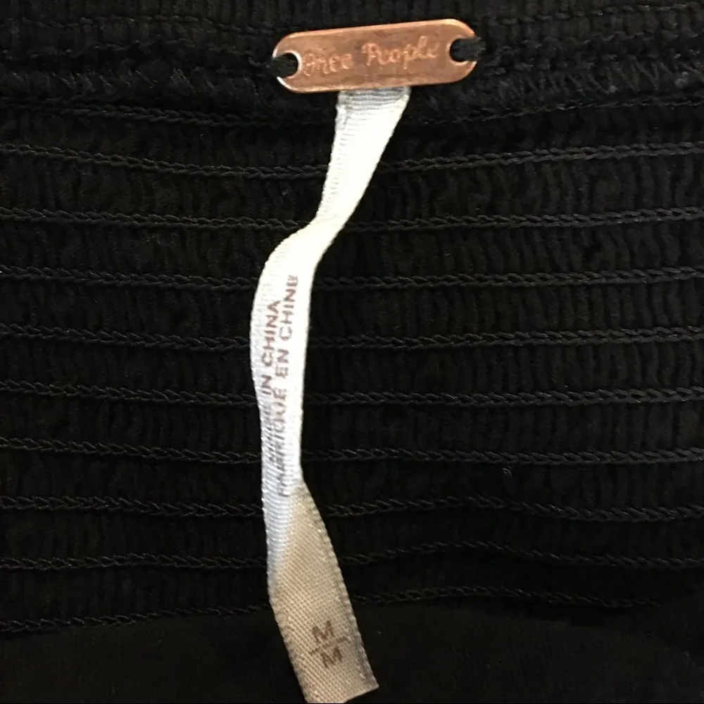 Free People Black Strapless Drape Front Tube Top M - Image 8