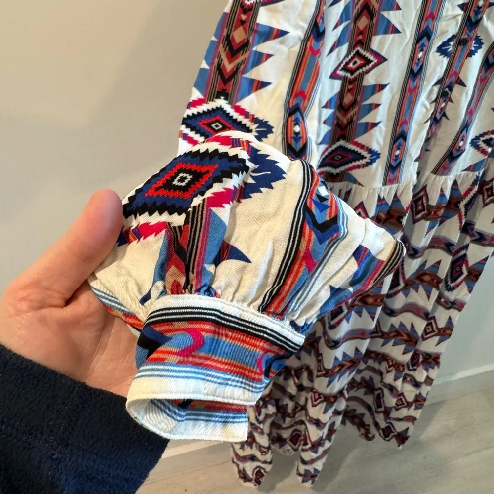 The Kooples Herren Southwest Printed Tiered Maxi Dress Size XL - Image 7