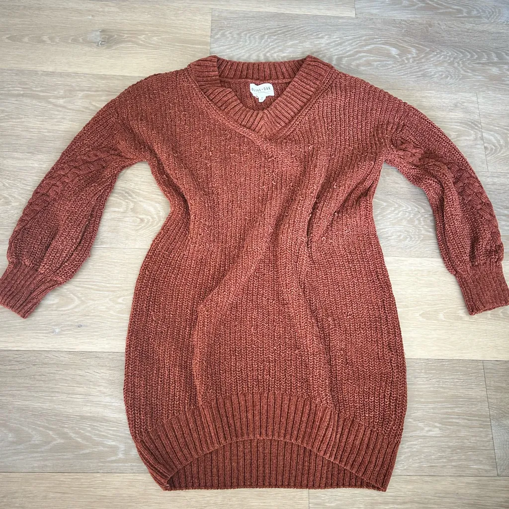 Chunky Knit Sweater Dress XS/S Brown Size undefined - Image 7