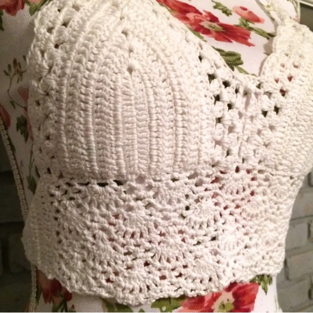 NEW  Boho Crochet Bikini Crop Top Beach Bralette New - Image 7