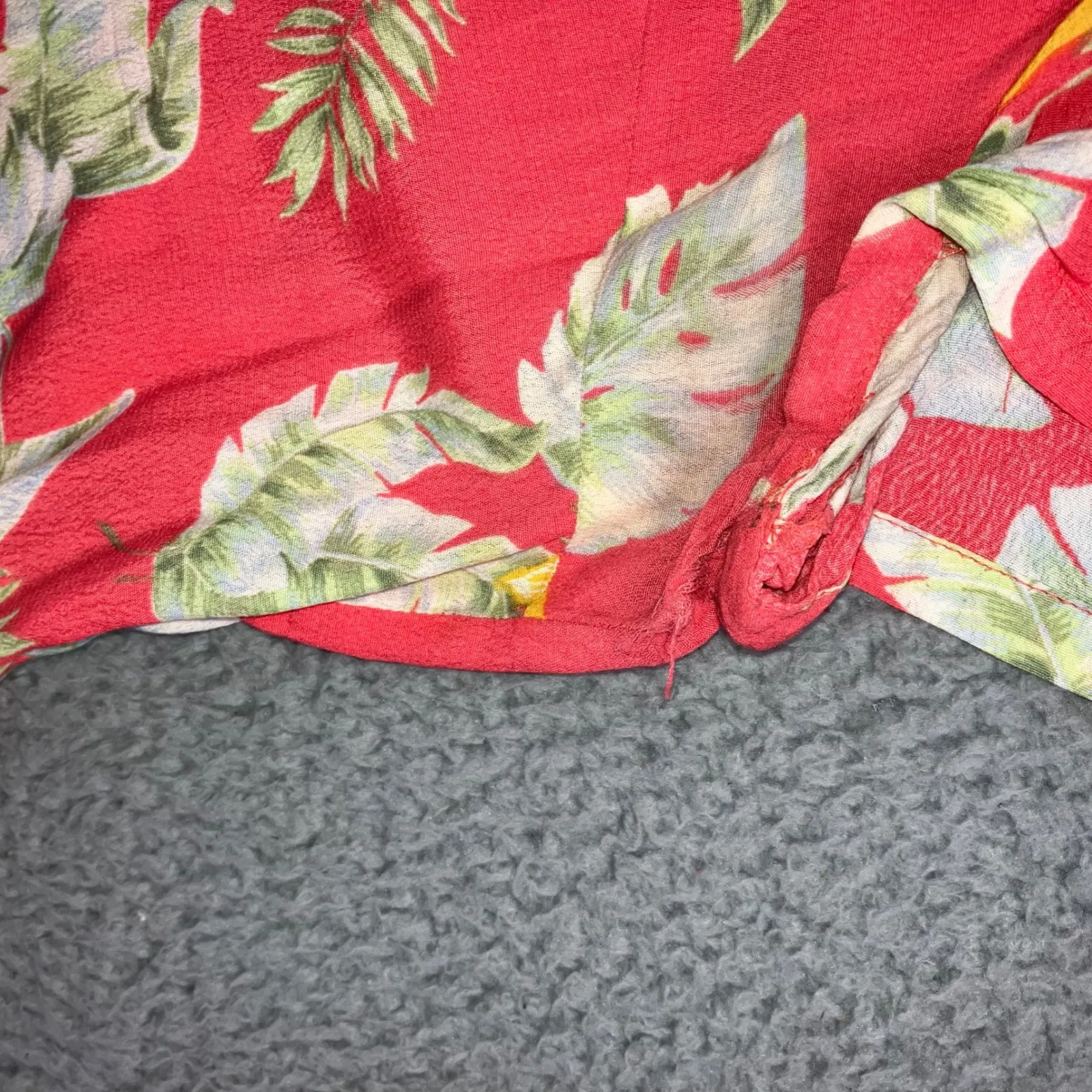 Women 2X Tropical Floral Button Up Shirt Short Sleeve Vacation Beach Flowy - Image 6