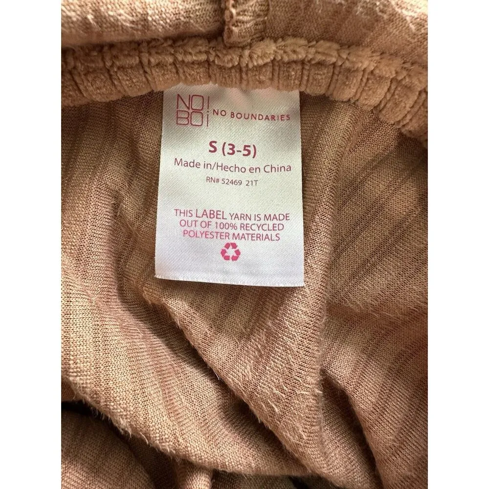 No Boundaries Sweatsuit Tracksuit Womens Size S Brown Hoodie Pants Leisure - Image 7