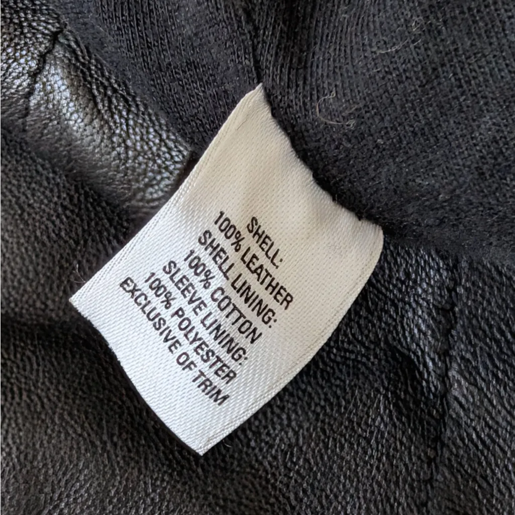 Hinge 'Waterfall' Leather Drapped Jacket in BLACK Size M - Image 5