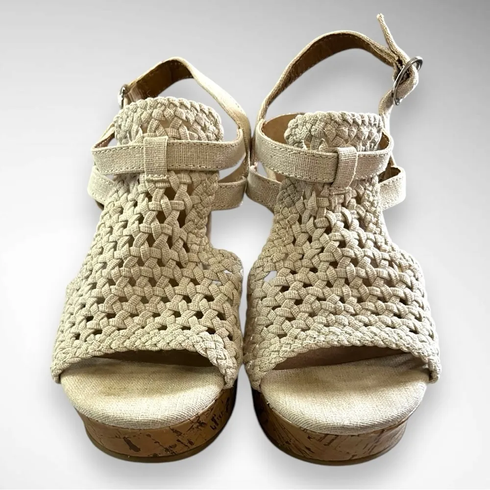 ALTAR'D STATE Open Toe Platform Wedge Sandals With Adjustable Straps Sz 6 | EU - Image 3