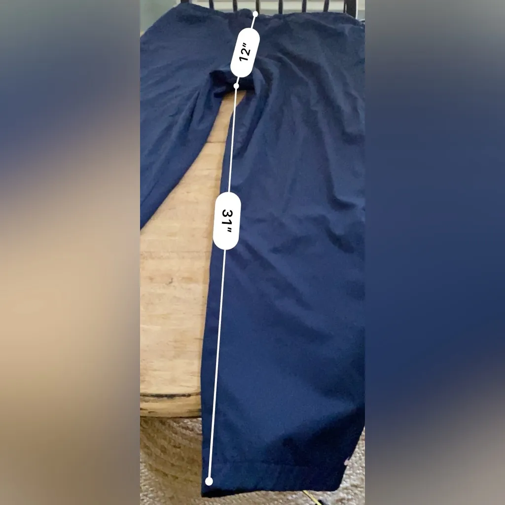 Nike Women’s‎ Sz XXL (20-22) Navy/Pink Poly Open Hem Windbreaker Pants - Image 12