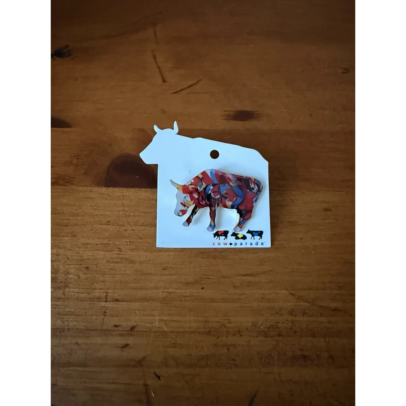 CowParade “Moonet” Lapel Pin/Brooch NWT Colorful Whimsical Punny Cow Art Collect - Image 2