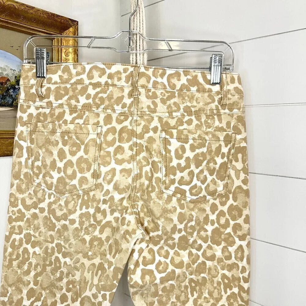 J. McLaughlin Lexi Jean Leopard Print Stretch Mid Rise Size 2 - Image 5