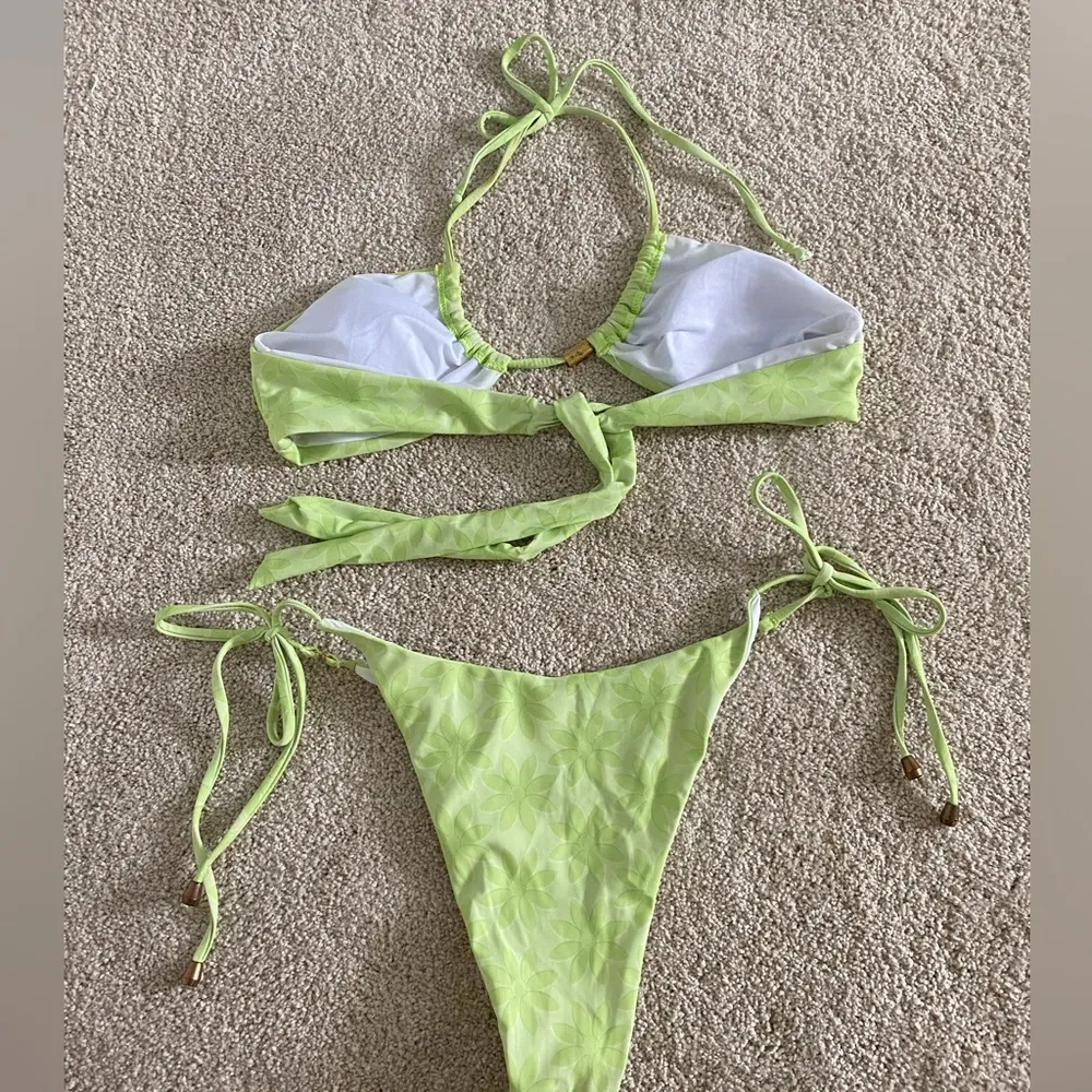 Cider Floral Halter Tie Side Bikini Swimsuit - Image 3