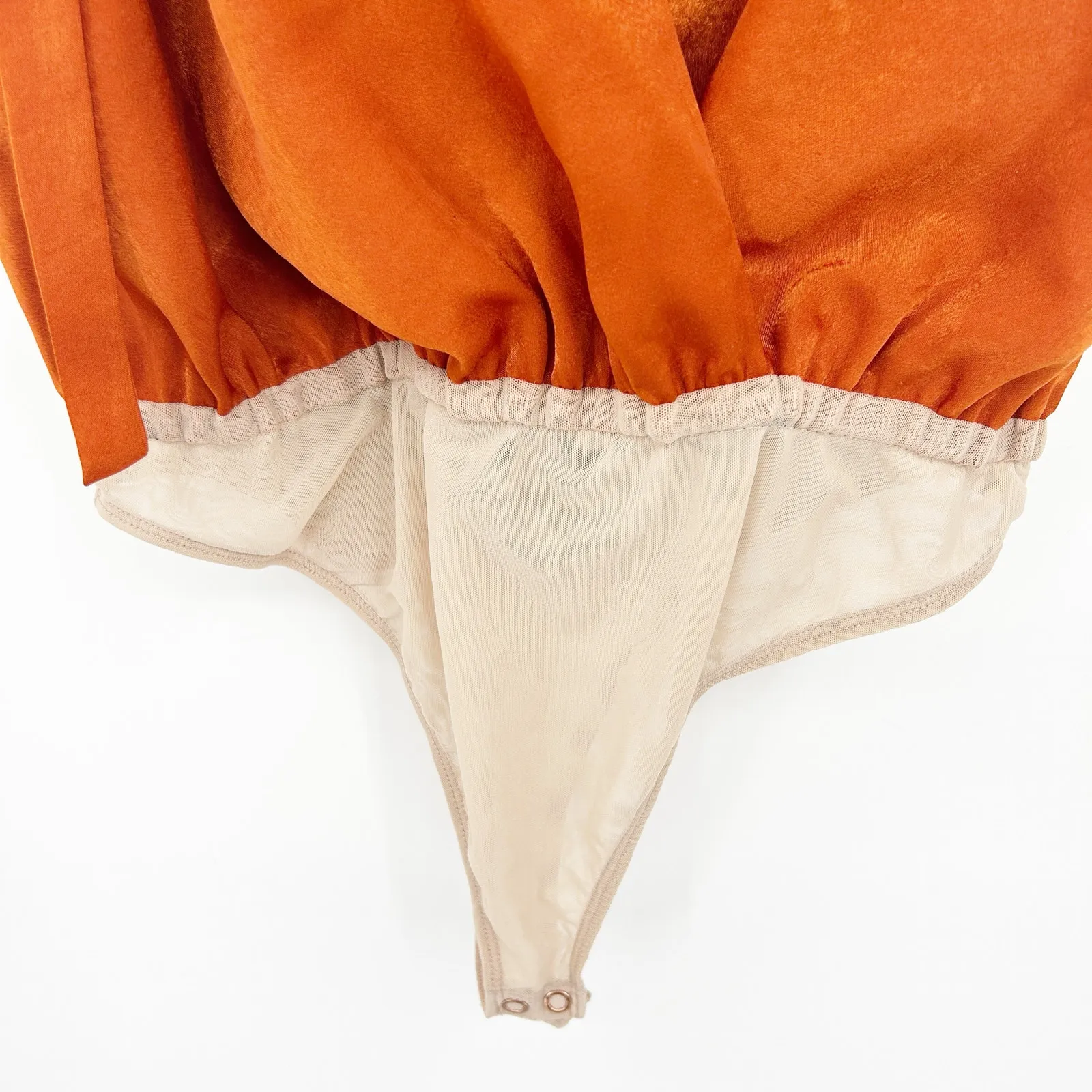 NWT Stylestalker Womens Going Out‎ Erick Surplice Cutout Bodysuit Size S Copper - Image 3