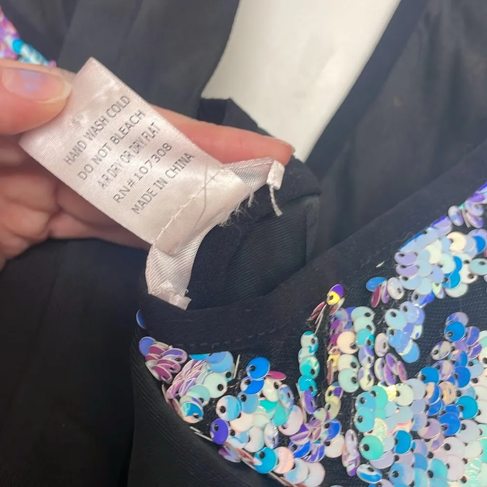 NWOT iHeartRaves Holographic Sequin Bodysuit - Image 6