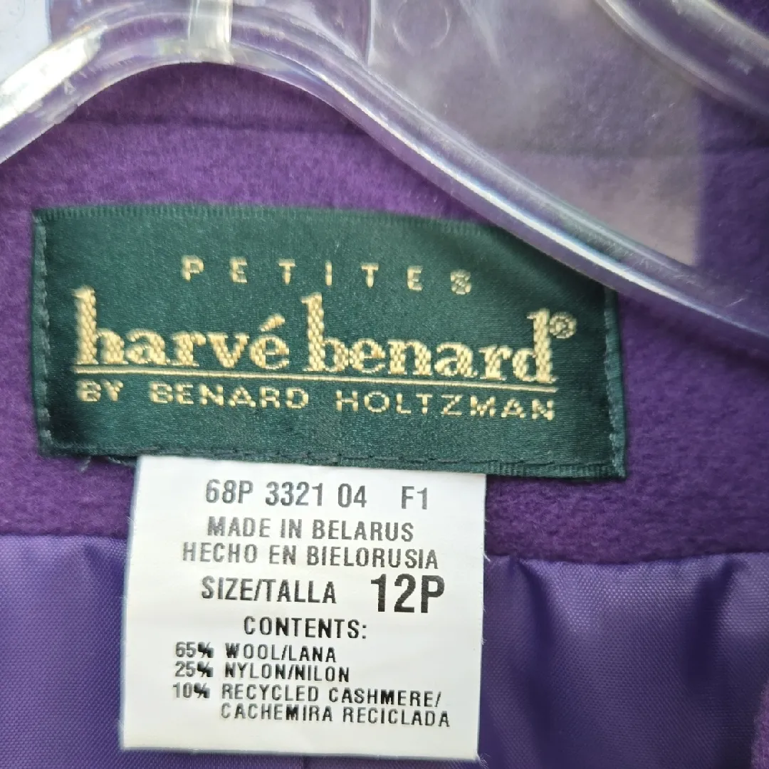 Harve Benard Women's Purple Jacket Wool Blend - Image 2