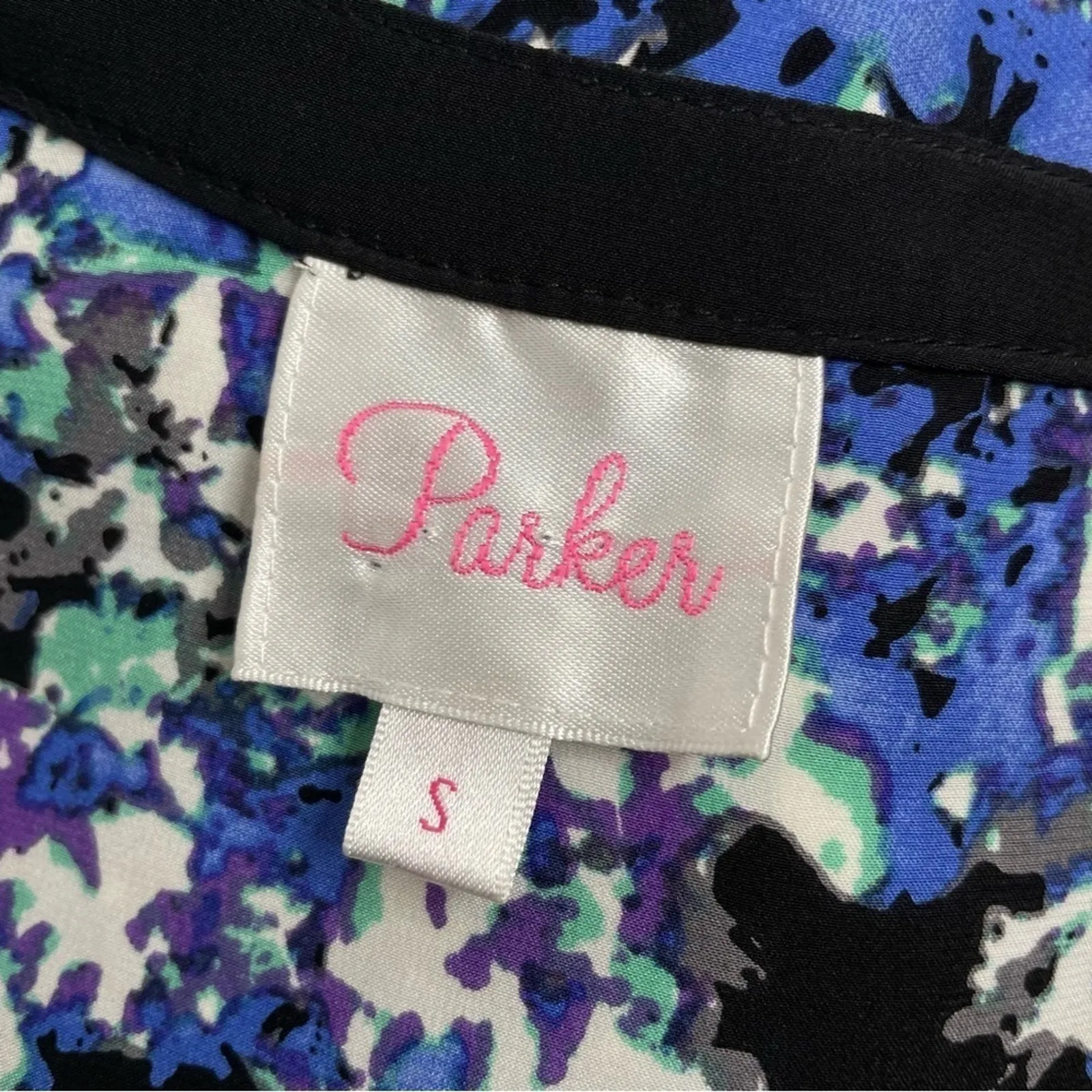 PARKER Silk Dress Womens Size Small Office Professional Work Special Occasion - Image 8