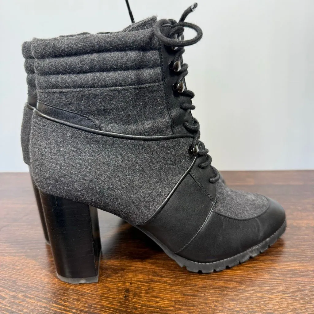 ANTONIO MELANI Grayciee Lace Up Heeled Boot Size 8.5 - Image 5