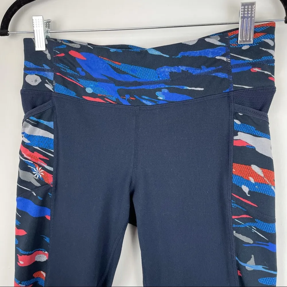 Athleta Be Free Capri Crop Pants Spliced Fire - Image 8