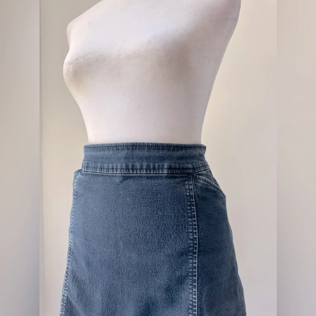 Halogen Dark Denim Knee Length Skirt - Image 5