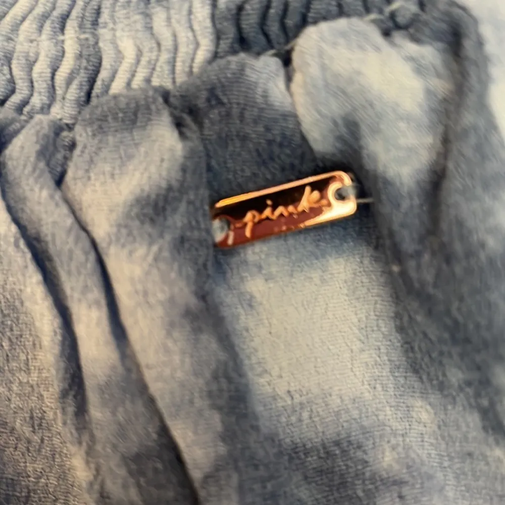 PINK Victoria’s Secret Blue Tie Dyed Elastic Waist Lightweight Shorts Size XS - Image 5