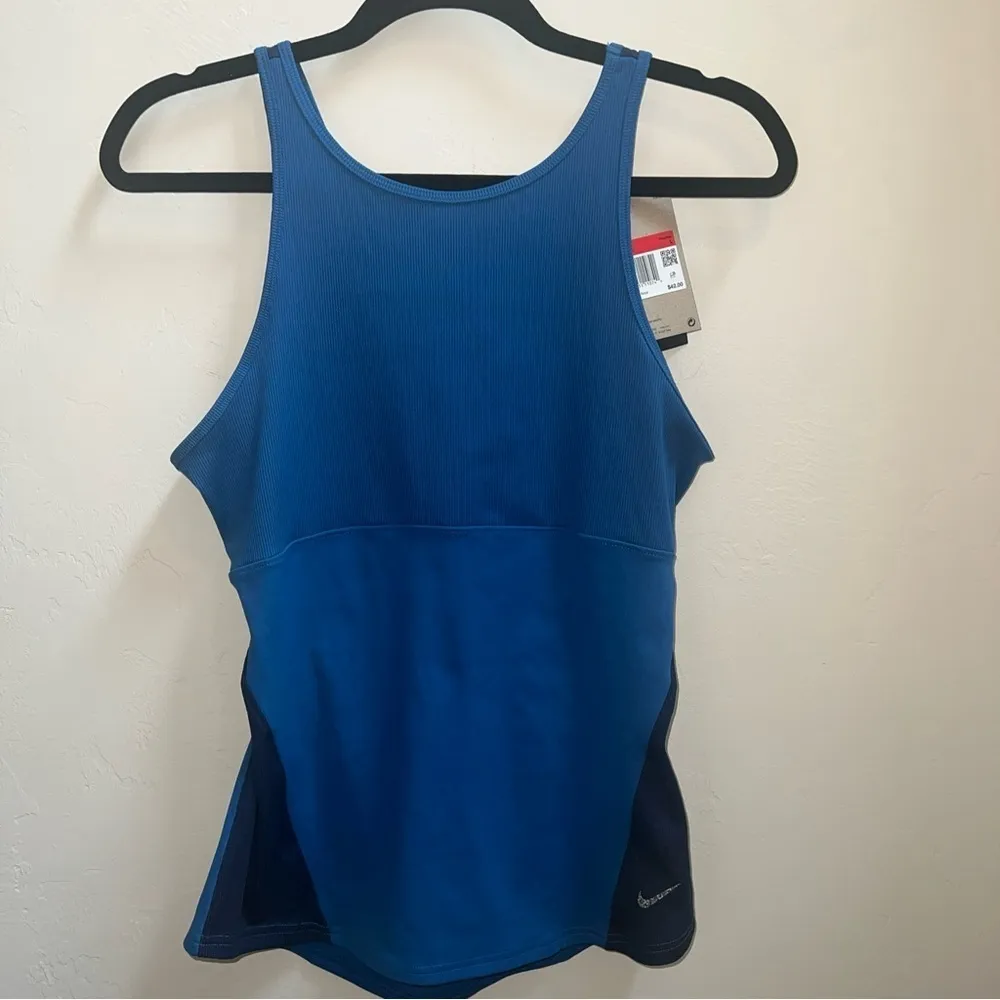 NWT$42 Nike Yoga Dri-FIT Women's Tank Top Open Back Size L DR0374 407 Slim Fit - Image 2