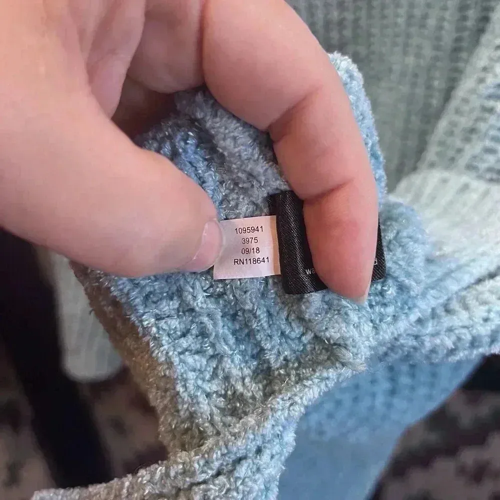 Lane Bryant Woman’s Blue Texture Knit Cowl Neck Sweater Size 22/24 - Image 9