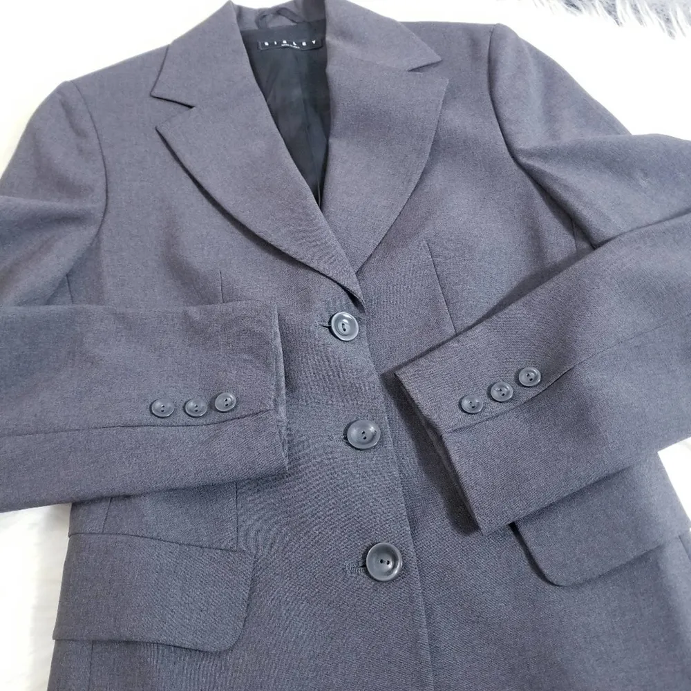 SISLEY Gray Blazer Made in Italy Size 4 - Image 8