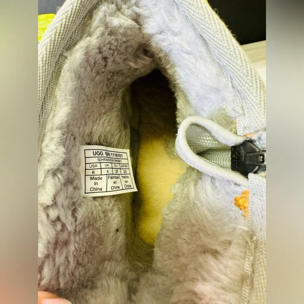 UGG Women’s Classic Tech Mini Waterproof Boots - Yellow Gray - US size 6 - Image 6