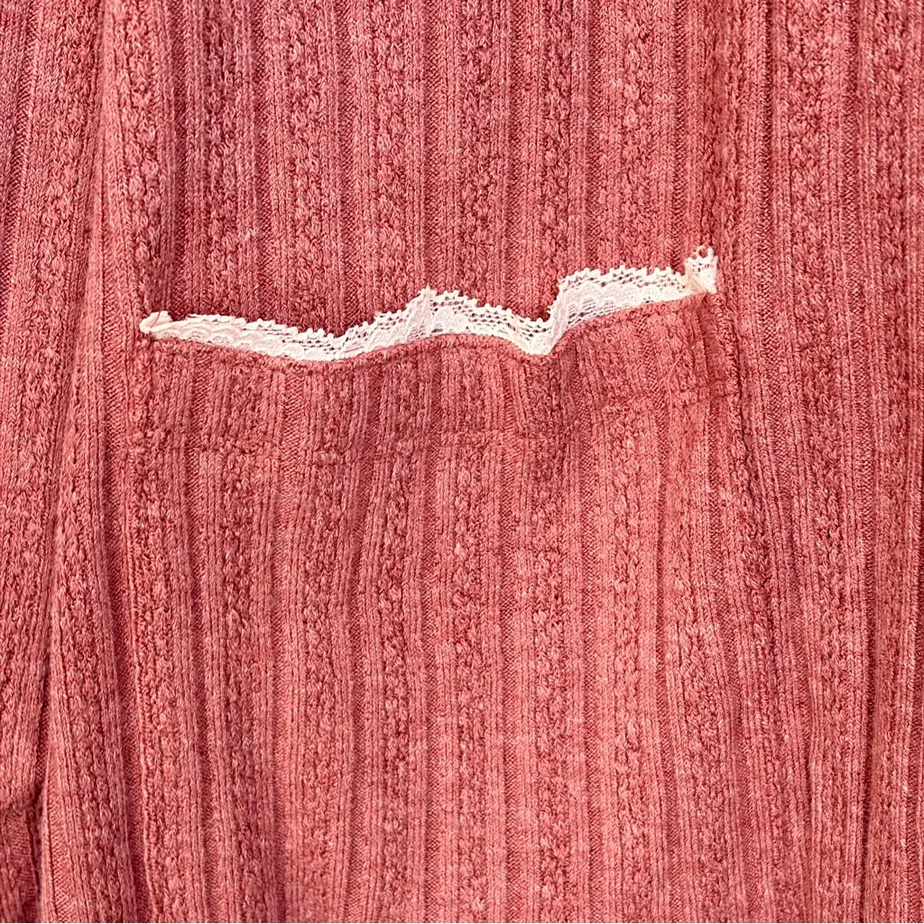 NWT BLU PEPPER Cozy Life Ribbed Knit Lightweight Lounge Cardigan, Large - Image 4