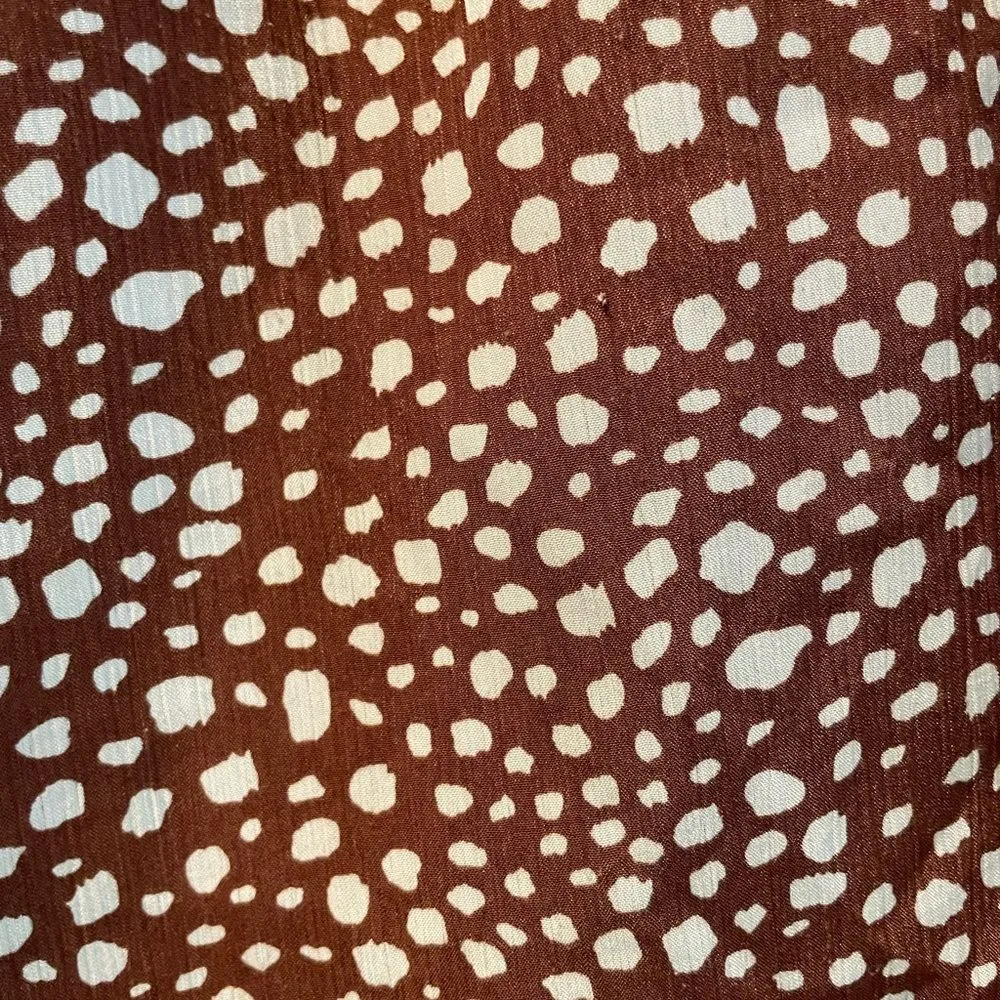 Paisley Vine Boho Tie Sleeve Midi Dress Animal Print Brown‎ Size Large Brown - Image 6