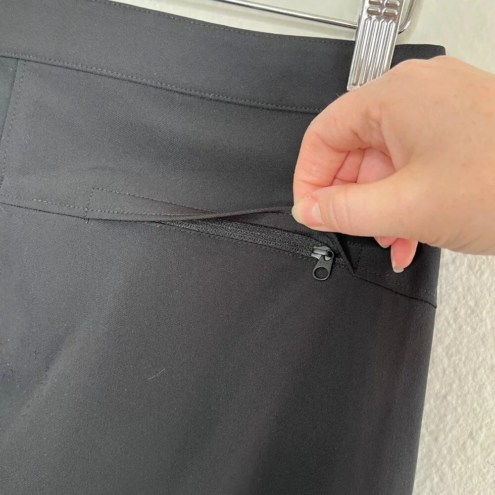 Theory Womens Black Go Pant Becker Straight-Leg Crop Dress Pants Size 6 - Image 6