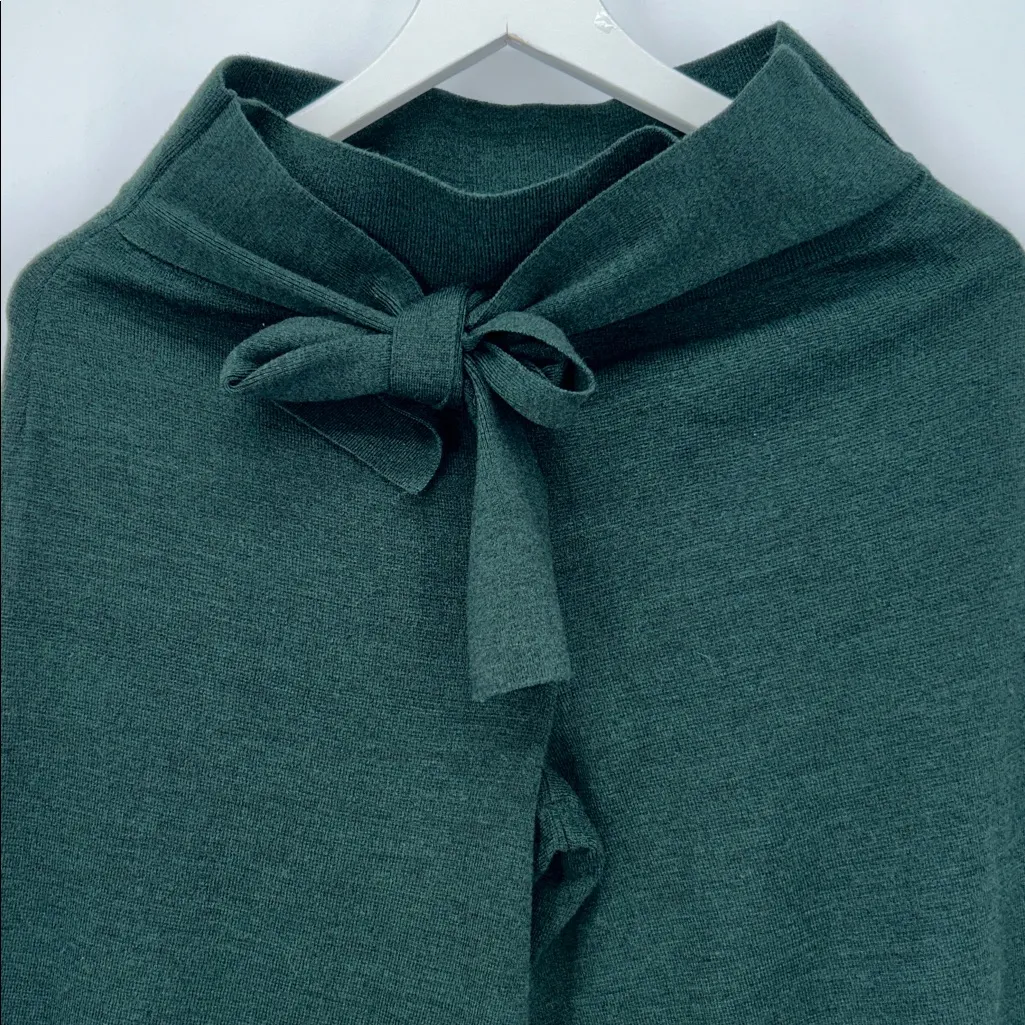 Anthropologie HOM Green Knit Wide Leg Pants Size XS Tie Waist NWT - Image 3