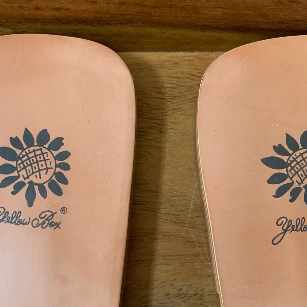 Yellow Box Black Sequins Slides - Image 3