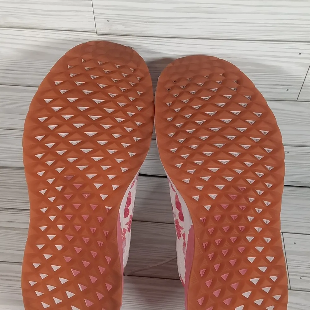 Pink and White Floral Sneakers with Cushioned Sole Nobull Cherry Ripstop 8.5 - Image 8