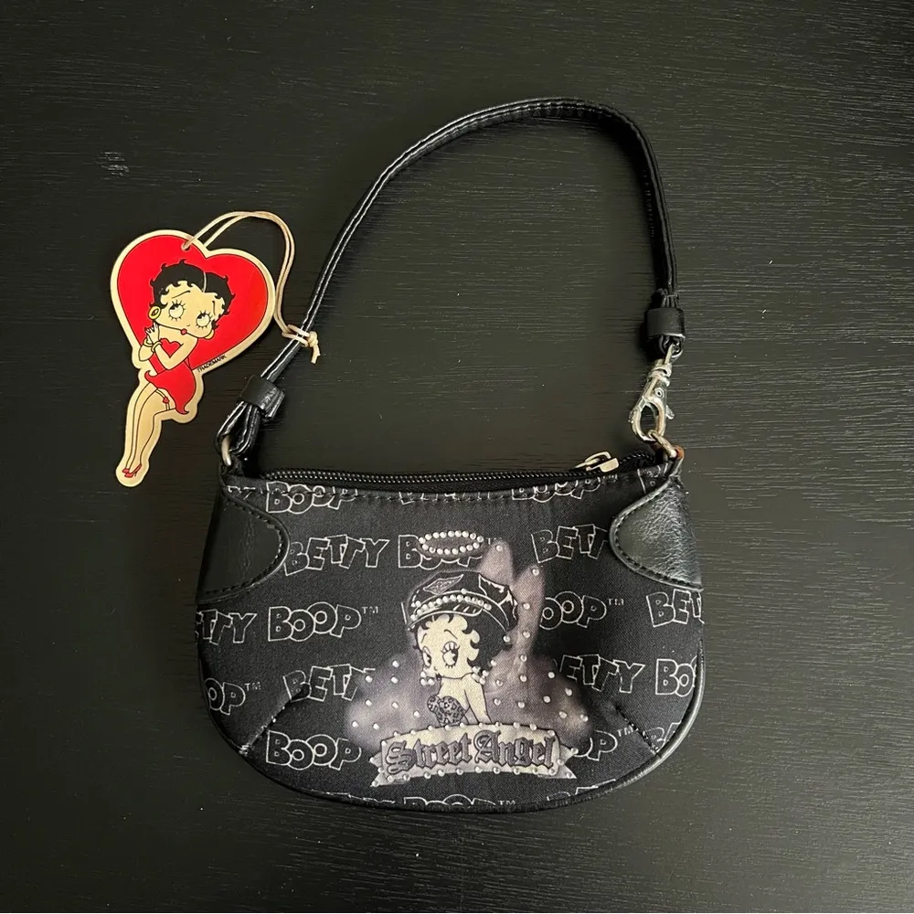 Vintage 2006 Betty Boop Handbag Purse Wristlet King Features Syndicate New w tag Black - Image 2