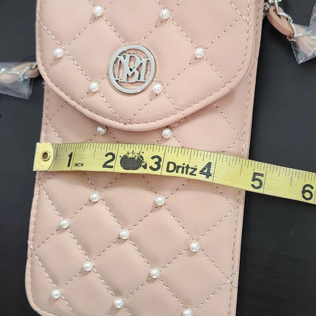 Badgley Mischka Nude Pink Crossbody Bag NWT Phone Case Bag Christmas Gift - Image 8