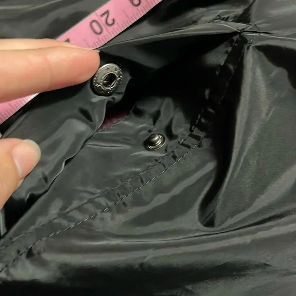 Arizona Jean Co jacket small black wind breaker style jacket snap button pocket - Image 4