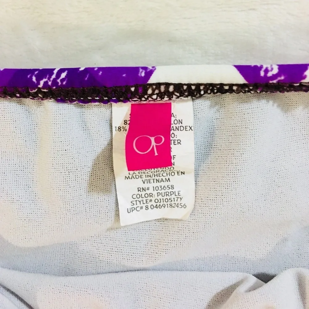 Ocean Pacific  OP Bikini Bottom Brown Purple Medium - Image 5