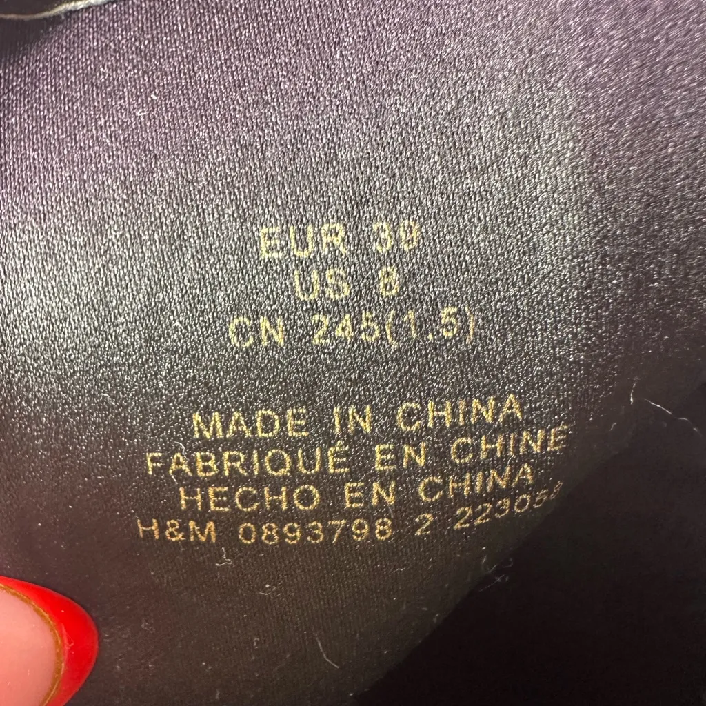 H&M Black Combat Lace-Up Boots - Image 10