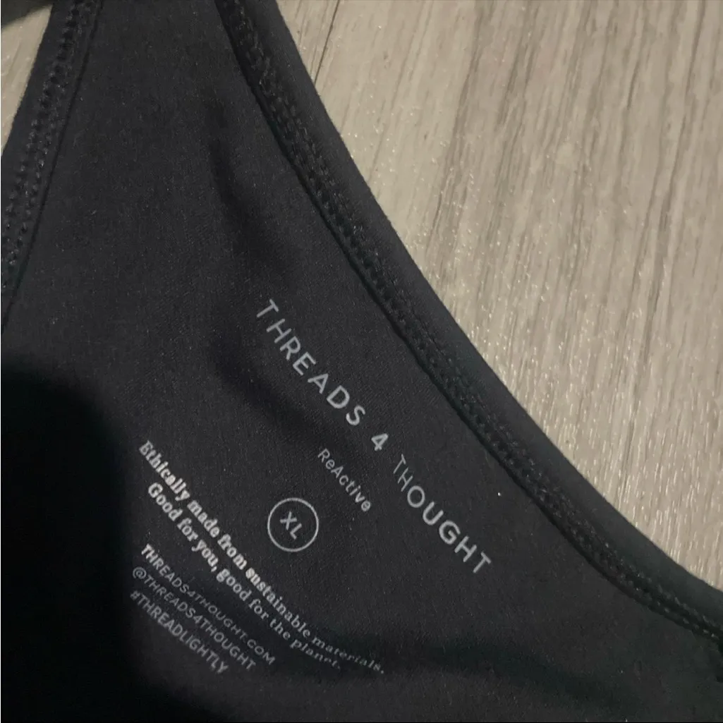 Threads 4 Thought Black Sports Bra - Image 2