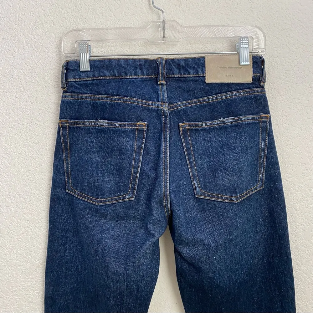 ZARA Faux Pearl Embellished Cigarette Jeans 00 - Image 10