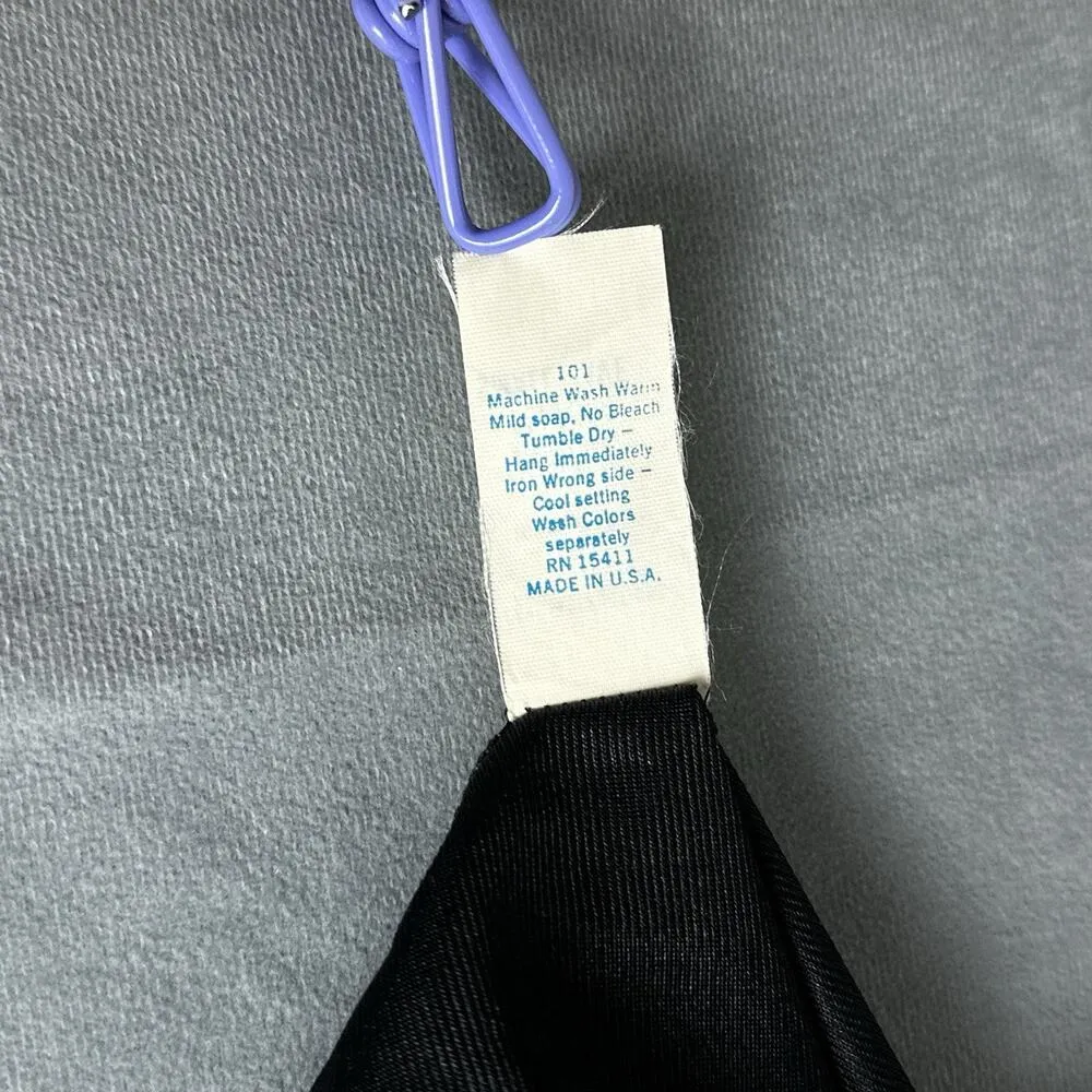 Vintage Movie Star Half Slip Size Small Black Nylon Sandwich Lace Illusion Lace - Image 9