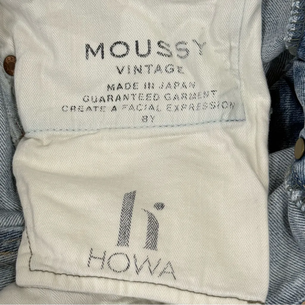 Moussy Vintage Camilla Tapered Rigid Jeans Straight Leg Low Rise Size 26 Classic Blue - Image 10
