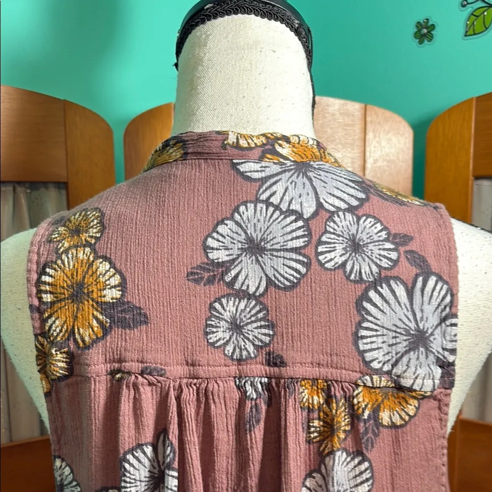 Wild Pearl Floral Dress in Mauve and Mustard - Image 9