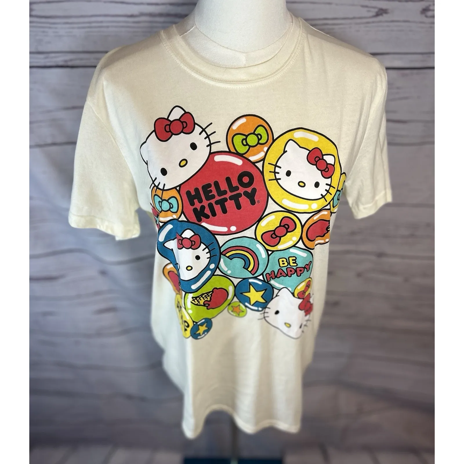 Hello Kitty Sanrio Cute Bubble T-Shirt Top Unisex Cat Kawaii Cute Medium - Image 2