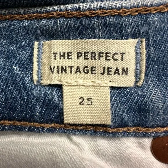 Madewell‎ Women's Perfect Vintage Jean Size 25 Blue Distressed Denim High Rise - Image 8