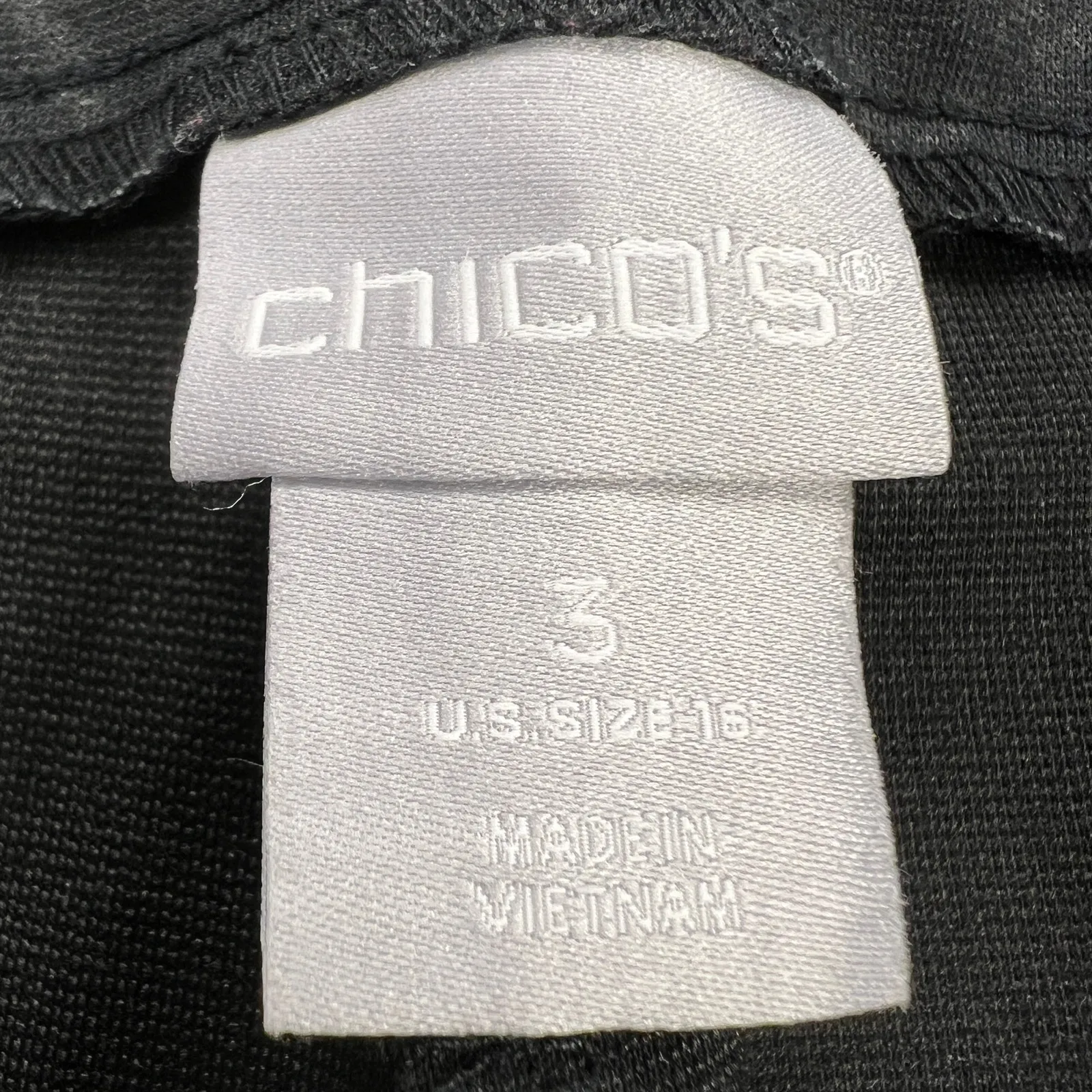 Chico’s Tone on Tone Cheetah Print Ponte Ankle Dress Pants Size 16 (Chico’s 3) Black - Image 4