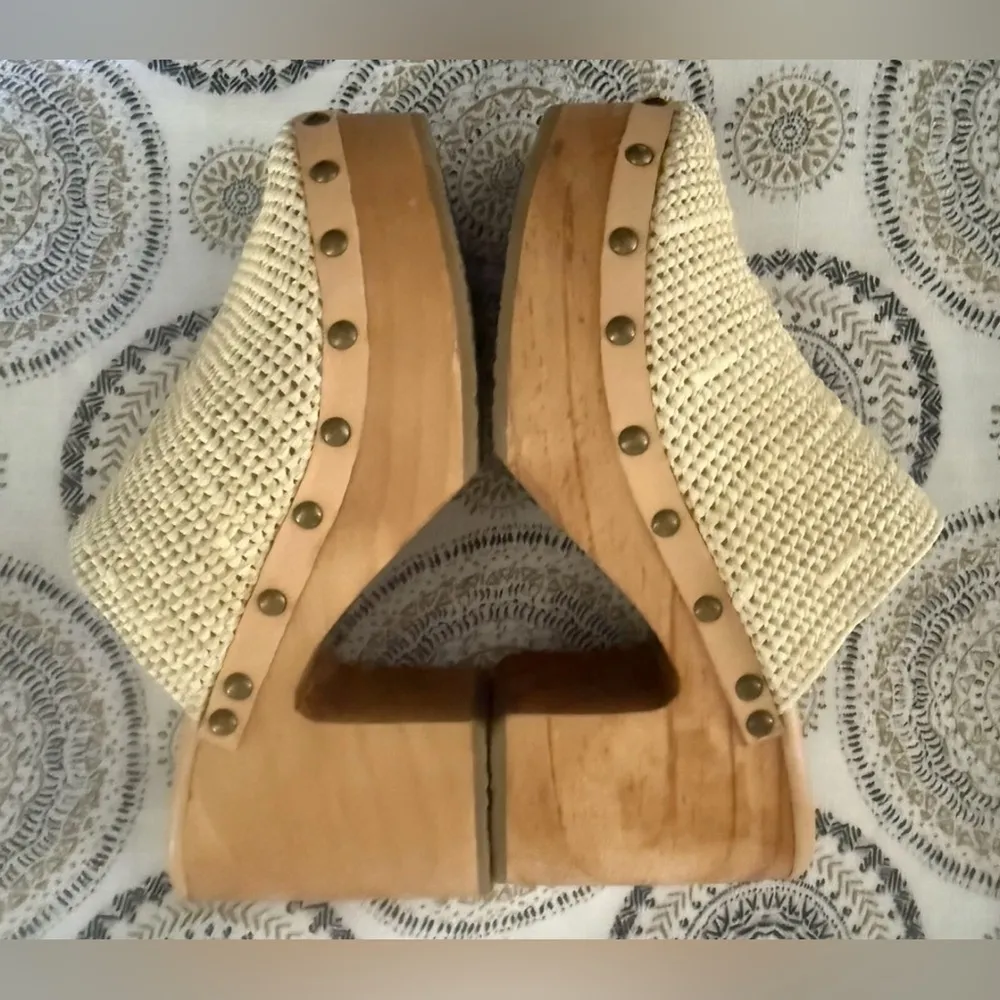 FREE PEOPLE Claudia Crochet Clog Color -Natural NWOB Size 38EU US Size 7.5-8 - Image 11